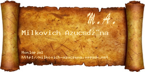 Milkovich Azucséna névjegykártya